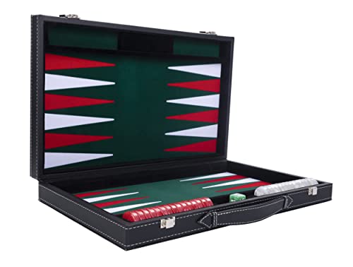 Engelhart - 250511 -PRO Backgammon 18", 45.5 cm - hochwertige Materialien - Perlmuttwürfel und Token von Engelhart