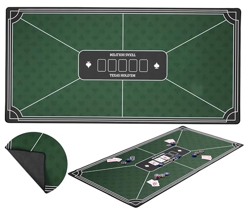 Engelhart - 320992 – Pokermatte grün – rutschfeste Spielfläche 120 cm x 60 cm – Dicke: 3 mm – Bedruckte Tischdecke aus Polyester und Gummi – Zubehör für Casinospiel Engelhart - 320992 – Pokermatte grün – rutschfeste Spielfläche 120 cm x 60 cm – Dicke: 3 mm – Bedruckte Tischdecke aus Polyester und Gummi – Zubehör für Casinospiel von Engelhart