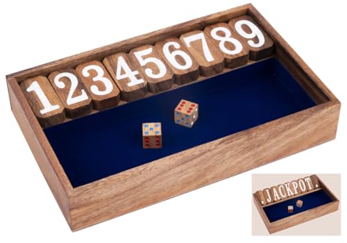 Engelhart - 350121 - Shut The Box für 2 Spieler - Würfelspiel - Caféspiel - Familienspiel - Ökologisches Holzspiel - ab 6 Jahren Engelhart - 350121 - Shut The Box für 2 Spieler - Würfelspiel - Caféspiel - Familienspiel - Ökologisches Holzspiel - ab 6 Jahren von Engelhart