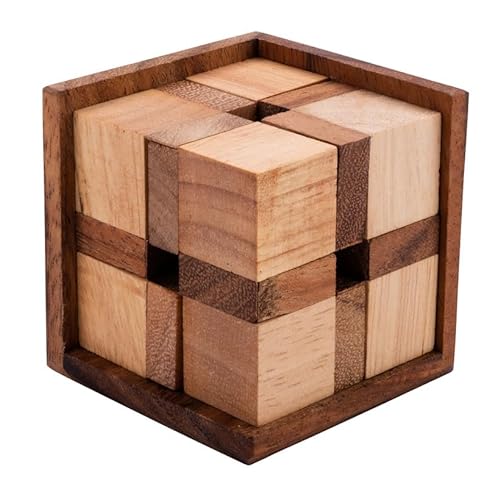 Engelhart - 350200 – Crazy Cube – Teeteicher aus umweltfreundlichem Holz – Schwierigkeitsgrad – 7 cm Seite – ab 10 Jahren von Engelhart