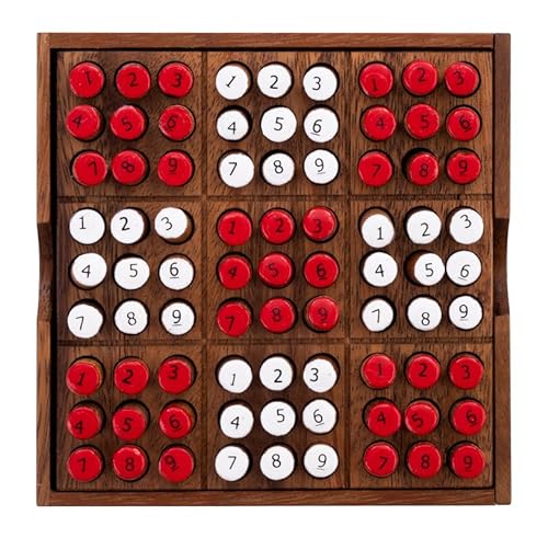 Engelhart – 350230- Sudoku aus Holz in Einer Box – Holz-Denkspiel – Zahlenspiel – Denkspiel – 1 Spieler – 14 x 14 cm von Engelhart