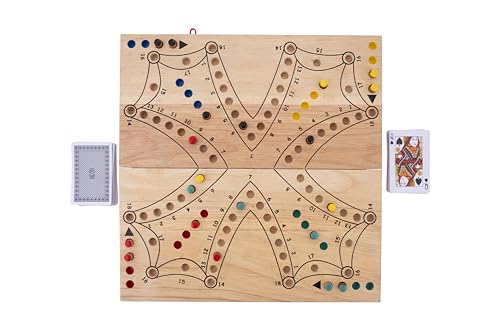 Engelhart – 350263 - XL Tock Spiel aus Holz - 4 Spieler - Klappbarer Koffer aus Hevea-Holz - Traditionelles kanadisches Gesellschaftsspiel - Spielverlauf mit Karten – 2 bis 4 Spieler - Ab 6 Jahren Engelhart – 350263 - XL Tock Spiel aus Holz - 4 Spieler - Klappbarer Koffer aus Hevea-Holz - Traditionelles kanadisches Gesellschaftsspiel - Spielverlauf mit Karten – 2 bis 4 Spieler - Ab 6 Jahren von Engelhart
