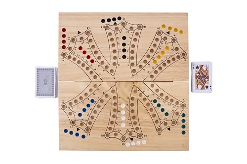 Engelhart – 350264 - XL Tock Spiel aus Holz - 6 Spieler - Klappbarer Koffer aus Hevea-Holz - Traditionelles kanadisches Gesellschaftsspiel - Spielverlauf mit Karten – 2 bis 6 Spieler - Ab 6 Jahren Engelhart – 350264 - XL Tock Spiel aus Holz - 6 Spieler - Klappbarer Koffer aus Hevea-Holz - Traditionelles kanadisches Gesellschaftsspiel - Spielverlauf mit Karten – 2 bis 6 Spieler - Ab 6 Jahren von Engelhart