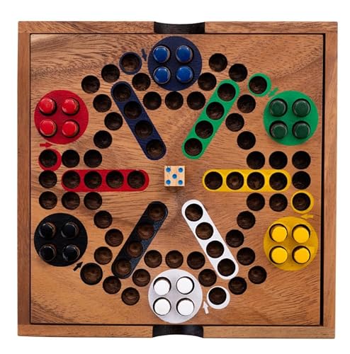 Engelhart – 350330- Ludo-Spiel in Holzbox – Version der kleinen Pferde – Dada-Spiel – Holzspiel – 2 bis 6 Spieler von Engelhart