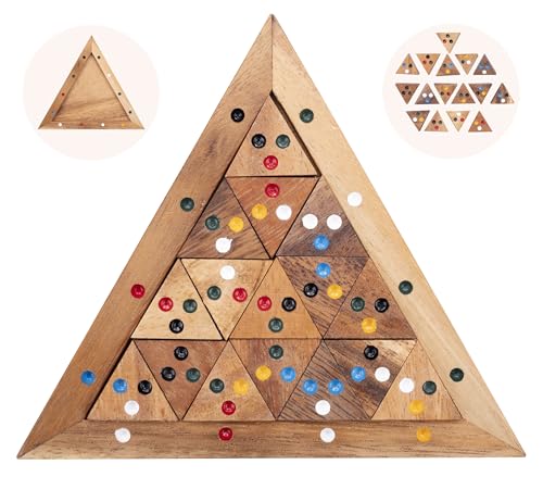 Engelhart - 350480 - Tri Match - Holz-Dreieck Puzzle - 16 Holzstücke - Ökologisches Denkspiel - 1 Spieler - ab 10 Jahren Engelhart - 350480 - Tri Match - Holz-Dreieck Puzzle - 16 Holzstücke - Ökologisches Denkspiel - 1 Spieler - ab 10 Jahren von Engelhart