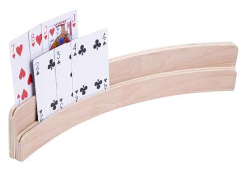 Engelhart – 390816 – Spielkartenhalter aus Holz – Doppel 35 cm – halbrund von Engelhart