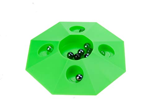 Engelhart – 502002 – Knikkerpot Murmelteller Spiel - 6 Murmeln -22 cm (Grün) von Engelhart