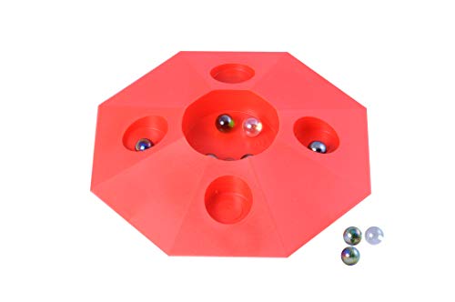 Engelhart – 502002 – Knikkerpot Murmelteller Spiel - 6 Murmeln -22 cm (Rot) von Engelhart