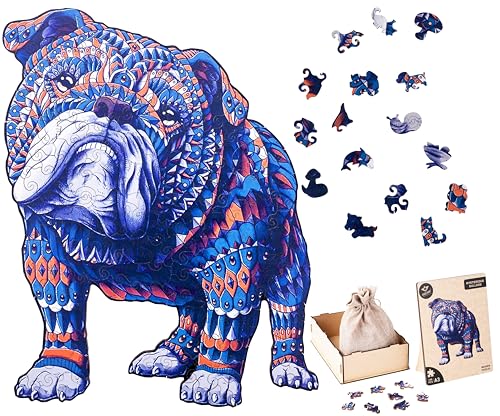 Engelhart - 602260 - Holzpuzzle Tiere: Bulldogge A3 - Einzigartige 159-Teile-Holzform - Erwachsenenpuzzle - Holzkiste - Ab 12 Jahren - 29,7 x 42 cm Engelhart - 602260 - Holzpuzzle Tiere: Bulldogge A3 - Einzigartige 159-Teile-Holzform - Erwachsenenpuzzle - Holzkiste - Ab 12 Jahren - 29,7 x 42 cm von Engelhart