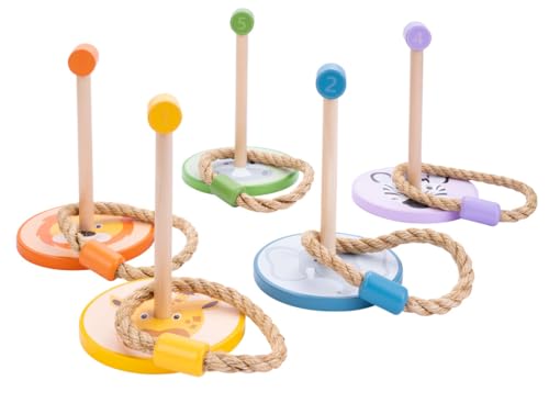 Engelhart – 604020 – Wurfspiel mit Ringen – Tiere und Farben – Geschicklichkeitsspiel aus Holz und Seil – +3 Jahre Engelhart – 604020 – Wurfspiel mit Ringen – Tiere und Farben – Geschicklichkeitsspiel aus Holz und Seil – +3 Jahre von Engelhart