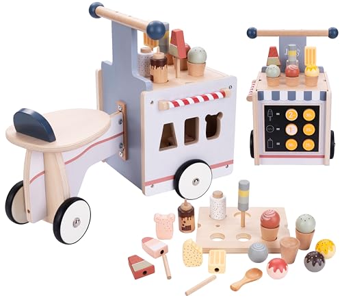 Engelhart - 640040 - Holz-Roller „Eisverkäufer“ - Multifunktionelles Spielzeug - Ab 12 Monaten Engelhart - 640040 - Holz-Roller „Eisverkäufer“ - Multifunktionelles Spielzeug - Ab 12 Monaten von Engelhart