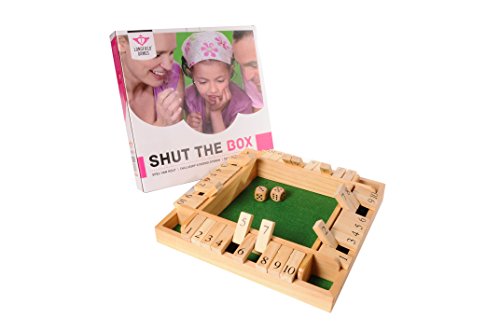 Engelhart - Shut The Box, Für 2-4 Spieler - Schließen Sie die Box Holzspiel - Brettspiele Aus Holz - Holzspiele von Engelhart