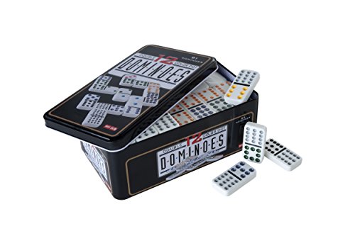 Engelhart- Tolles Domino Spiel In Einer Metalldose - Kinder und Erwachsene Taktik Spiel - Trend Brettspiel (Doppel 12) von Engelhart