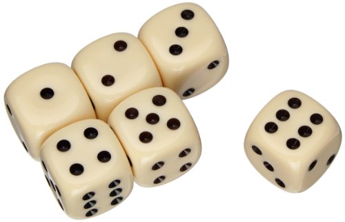 weiblespiele 05218-40 - Acryl-Würfel, 18 mm, 40 Stück, Elfenbein von Engelhart