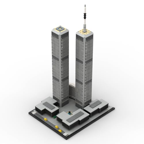 Engineerkiter Architecture World Trade Center Modular Bauklötze Set, 1:1000 New York Groß Modular Haus Gebäude Klemmbausteine Konstruktionshaus Ideas Geschenk für Erwachsene-4870 Teile von Engineerkiter