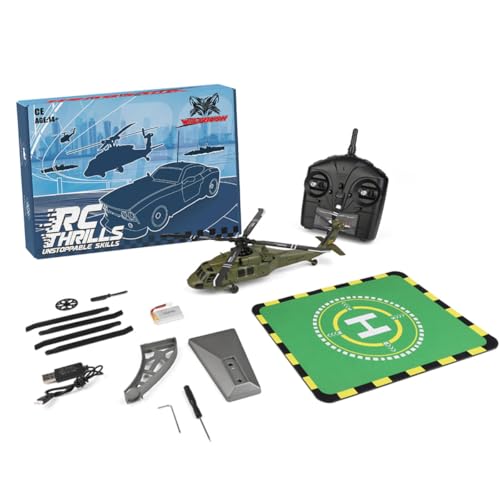 Engineerkiter WL K170 Black RC Hubschrauber für Erwachsene UH-60L 4CH Flybarless RC Helicopter Helikopter Flugzeuge von Engineerkiter