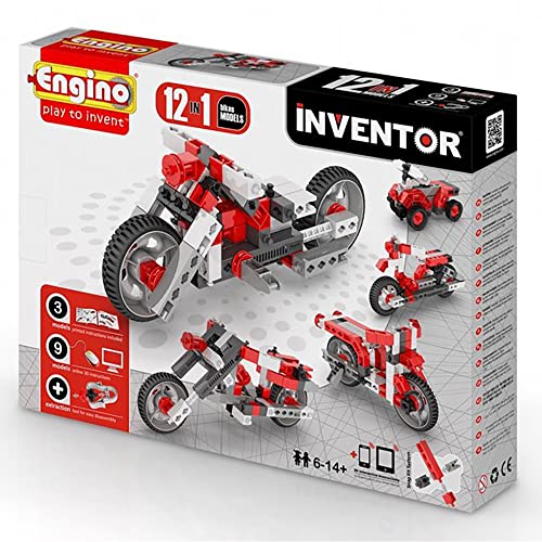 Engino-INVENTOR 1232 - Konstruktionsbausatz 12 in 1 Motorräder von Engino