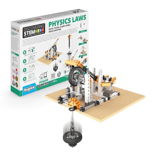 Engino- STEM Spielzeug 6 in 1, Physikalische Gesetze: Trägheit, Reibung, Kreisbewegung, Konstruktionsspielzeug für Kinder ab 9 Jahren, Lernspielzeug, Geschenke für Jungen & Mädchen (6 Modelloptionen) von Engino