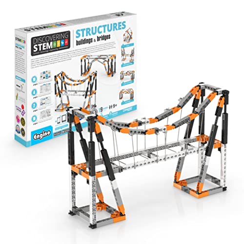 Engino - Stielspielzeug, 9 Modelle in 1 Stiel, Konstruktionsspielzeug für Kinder 9+, Gebäude und Brücken, lustiges Lernspielzeug, Geschenk für Jungen und Mädchen Engino - Stielspielzeug, 9 Modelle in 1 Stiel, Konstruktionsspielzeug für Kinder 9+, Gebäude und Brücken, lustiges Lernspielzeug, Geschenk für Jungen und Mädchen von Engino