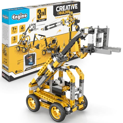 Engino: Creative Builder – 3-in-1 hoher Kran – motorbetriebenes Modellbaustein-Set, Maschinenserie, Schnappmontage, Ingenieur-Baustein-Baukasten, Kinder ab 7 Jahren Engino: Creative Builder – 3-in-1 hoher Kran – motorbetriebenes Modellbaustein-Set, Maschinenserie, Schnappmontage, Ingenieur-Baustein-Baukasten, Kinder ab 7 Jahren von Engino