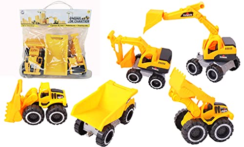 MGM ENGINS DE CHANTIER - 3 Baufahrzeuge - Einsatzfahrzeuge - 026340-1/24 - Freilauf-Fahrzeug - Gelb - Kunststoff - Baustelle - Kinderspielzeug - Ab 3 Jahren MGM ENGINS DE CHANTIER - 3 Baufahrzeuge - Einsatzfahrzeuge - 026340-1/24 - Freilauf-Fahrzeug - Gelb - Kunststoff - Baustelle - Kinderspielzeug - Ab 3 Jahren von MGM