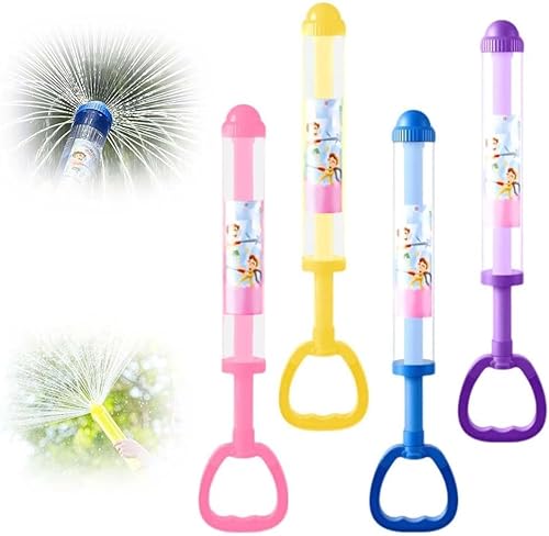 Feuerwerk Wasserpistole, 2025 Neues 4er Set Wasserspielzeug Water Gun für Kinder, Sommer Outdoor Spritzpistole mit Feuerwerkseffekt Water Squirter, Ideal für Pool, Garten, Strand & Bad (4 Stück) von Enitmor