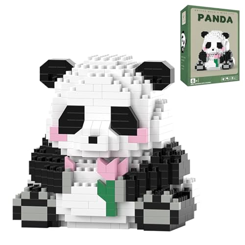 EnixwH Panda Bausteine Set 487 Stück Mini Klemmbausteine Panda Mini Bausteine Niedlich Bricks Tier Building Block Set Klemmbausteine Tiere Bauspielzeugsteine Konstruktionsspielzeug von EnixwH