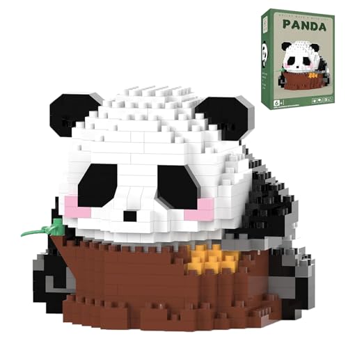 EnixwH Mini Bausteine Set 554 Stück Panda Bausteine Mini Klemmbausteine Panda Klemmbausteine Tiere Building Block Set Bauspielzeugsteine Konstruktionsspielzeug für Kinder und Erwachsene von EnixwH