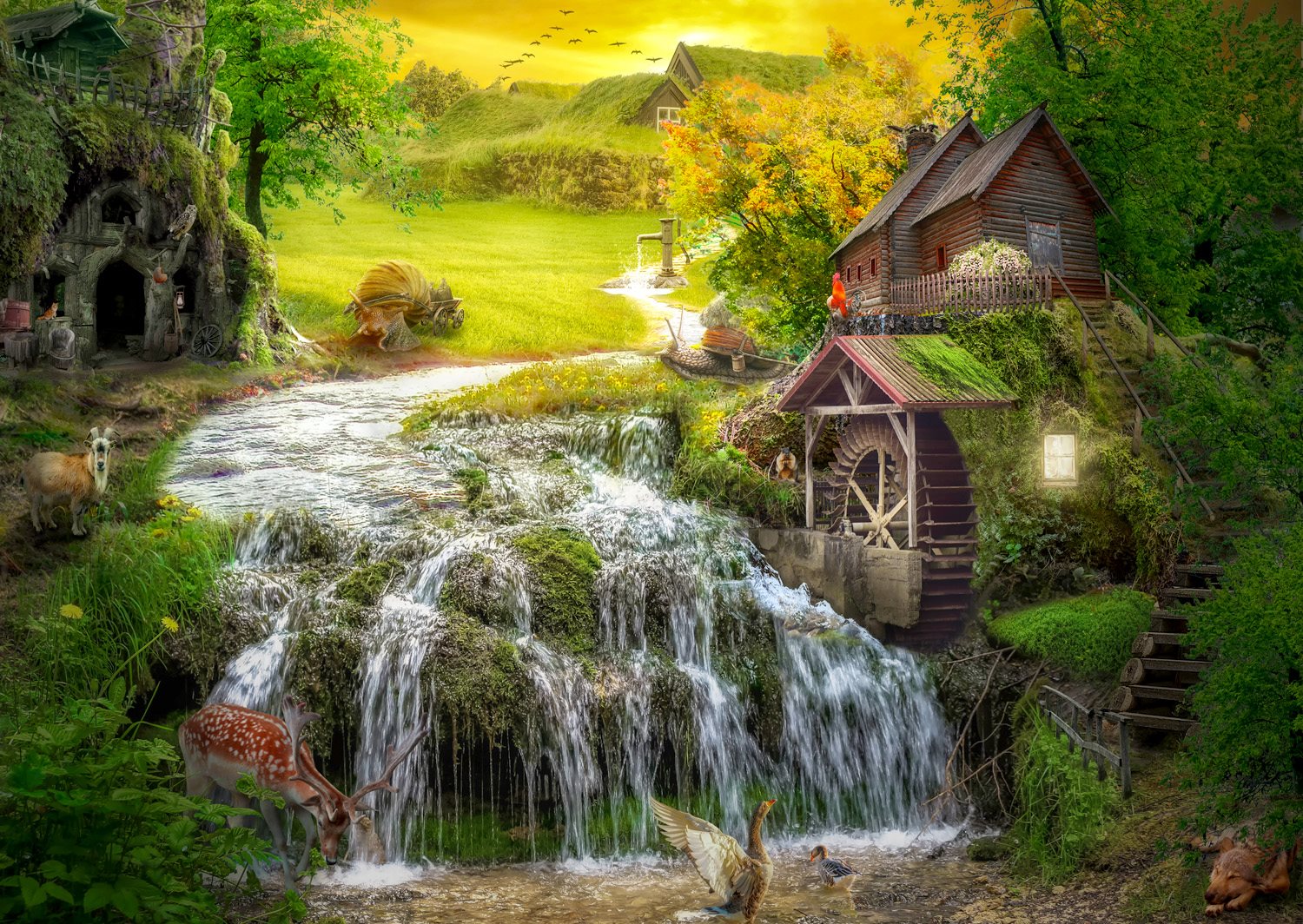 Enjoy Puzzle A Log Cabin by the Magic Creek 1000 Teile Puzzle Enjoy-Puzzle-1608 Enjoy Puzzle A Log Cabin by the Magic Creek 1000 Teile Puzzle Enjoy-Puzzle-1608 von Enjoy Puzzle