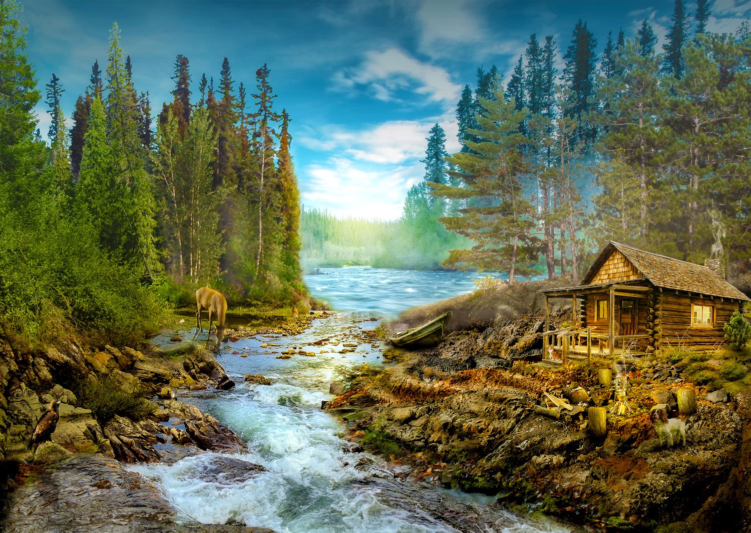 Enjoy Puzzle A Log Cabin by the Rapids 1000 Teile Puzzle Enjoy-Puzzle-1605 Enjoy Puzzle A Log Cabin by the Rapids 1000 Teile Puzzle Enjoy-Puzzle-1605 von Enjoy Puzzle