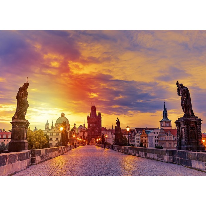 Enjoy Puzzle - Charles Bridge at Sunset, Prague - 1000 Teile von Enjoy Puzzle