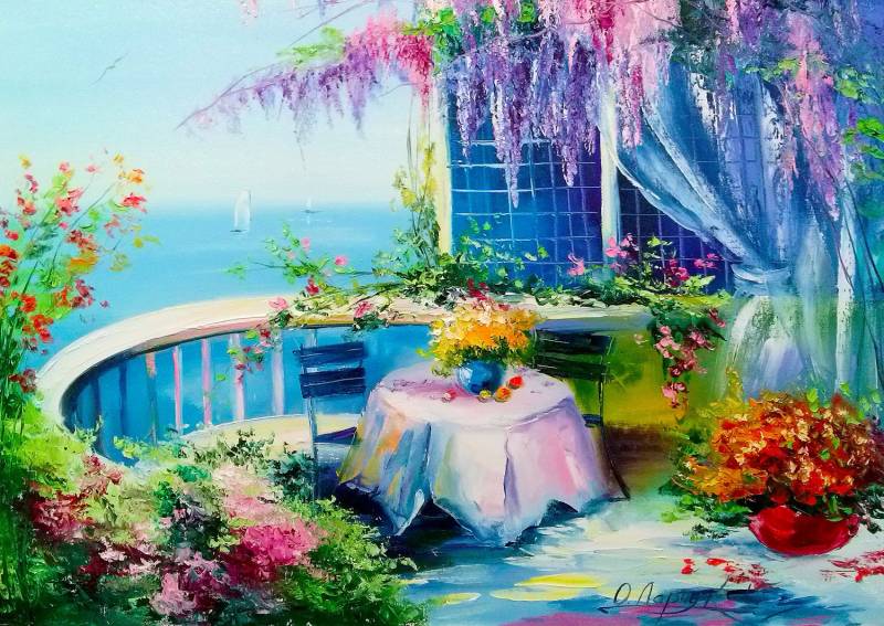 Enjoy Puzzle Flowering Balcony 1000 Teile Puzzle Enjoy-Puzzle-1708 von Enjoy Puzzle