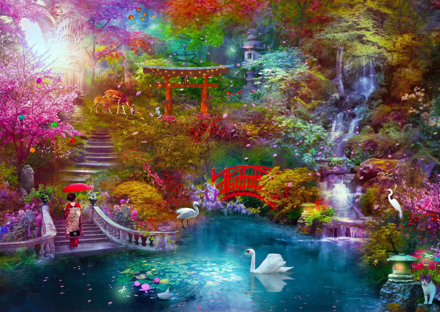 Enjoy Puzzle Japanischer Garten 1000 Teile Puzzle Enjoy-Puzzle-2194 von Enjoy Puzzle