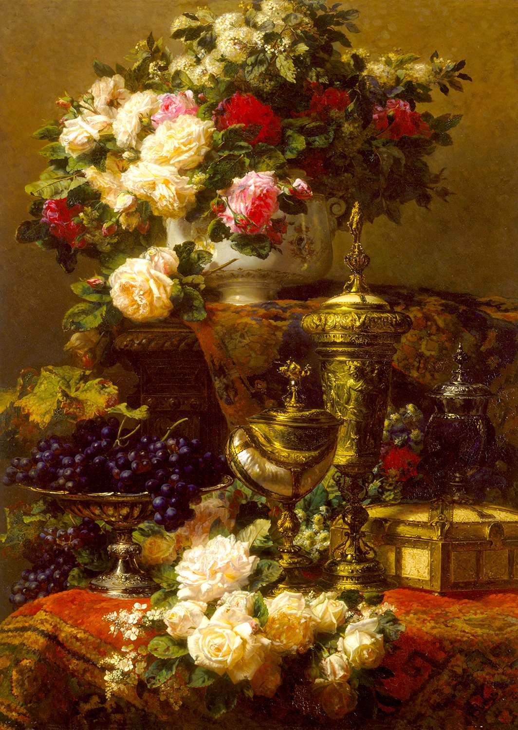 Enjoy Puzzle Jean-Baptiste Robie: Blumen und Früchte 1000 Teile Puzzle Enjoy-Puzzle-1221 von Enjoy Puzzle