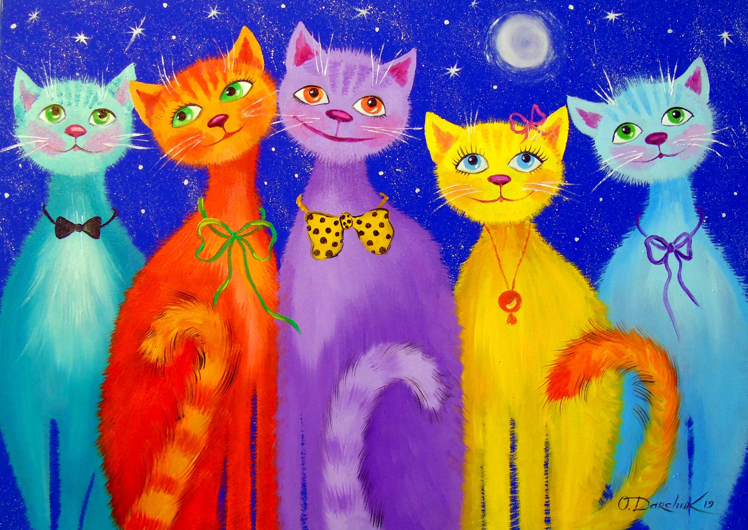 Enjoy Puzzle Lächelnde Katzen 1000 Teile Puzzle Enjoy-Puzzle-1738 von Enjoy Puzzle
