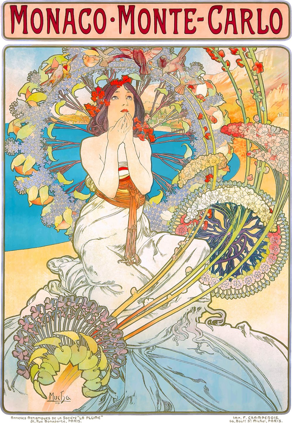 Enjoy Puzzle Monaco Monte Carlo, Alphonse Mucha 1000 Teile Puzzle Enjoy-Puzzle-1560 von Enjoy Puzzle