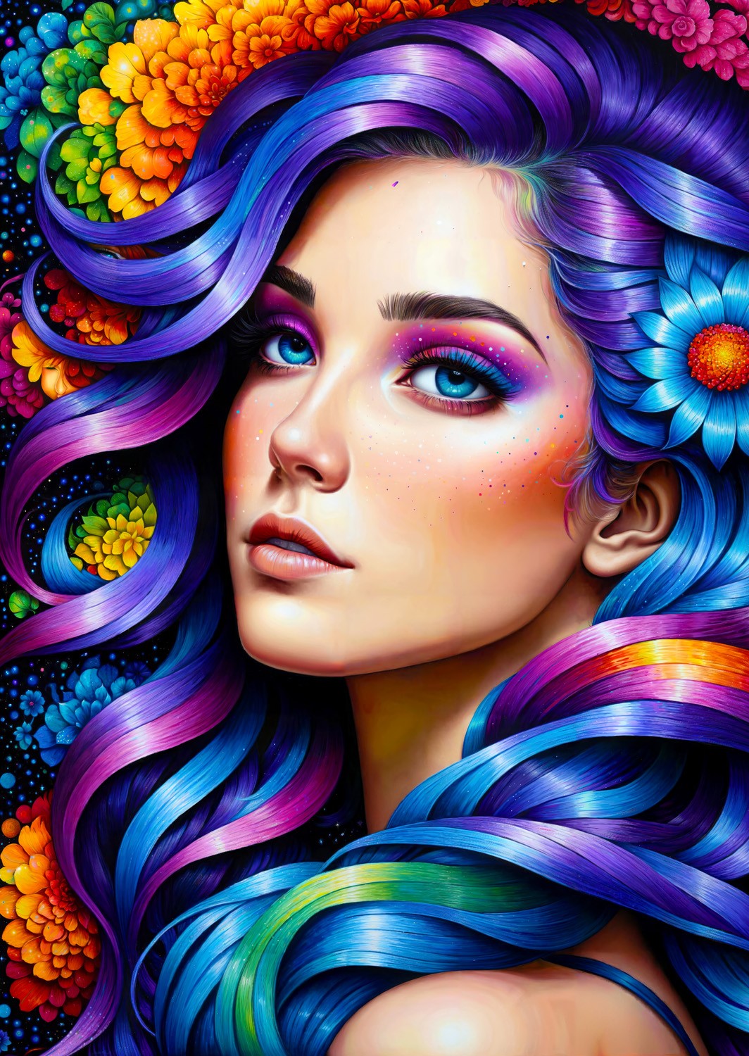 Enjoy Puzzle Regenbogen-Portrait 1000 Teile Puzzle Enjoy-Puzzle-2172 von Enjoy Puzzle