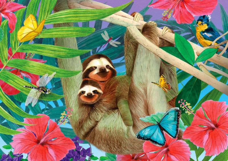 Enjoy Puzzle Sweet Sloths 1000 Teile Puzzle Enjoy-Puzzle-1919 von Enjoy Puzzle