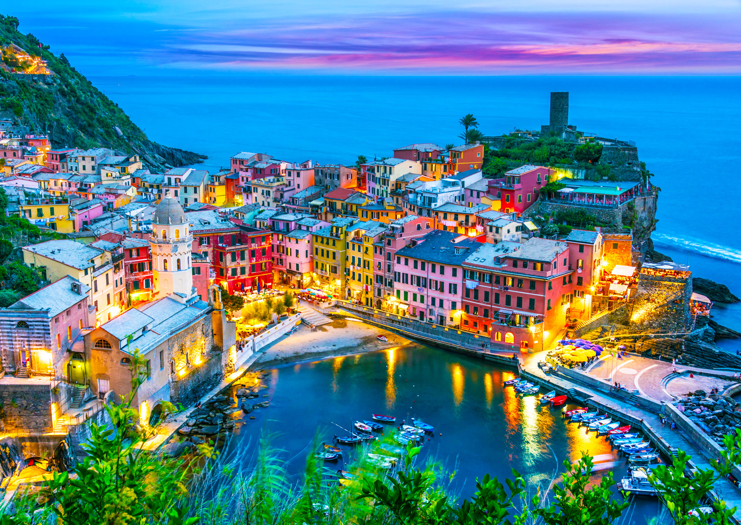 Enjoy Puzzle Vernazza at Dusk, Cinque Terre, Italy 1000 Teile Puzzle Enjoy-Puzzle-2080 von Enjoy Puzzle