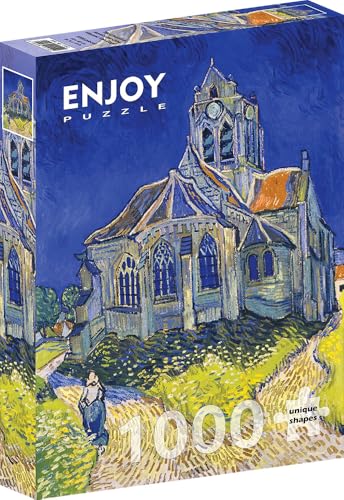 1000 Pieces Jigsaw Puzzle – Matte Finish, Soft Touch, Sturdy and Unique Pieces, Tight Fit, Vivid Colors, Missing Pieces Service – Auvers Church – Van Gogh Famous Impressionist Painting by ENJOY Puzzle 1000 Pieces Jigsaw Puzzle – Matte Finish, Soft Touch, Sturdy and Unique Pieces, Tight Fit, Vivid Colors, Missing Pieces Service – Auvers Church – Van Gogh Famous Impressionist Painting by ENJOY Puzzle von Enjoy puzzle