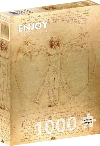 1000 Pieces Jigsaw Puzzle – Matte Finish, Soft Touch, Sturdy and Unique Pieces, Tight Fit, Vivid Colors, Missing Pieces Service – Vitruvian Man – Leonardo Da Vinci Famous Painting – by ENJOY Puzzle 1000 Pieces Jigsaw Puzzle – Matte Finish, Soft Touch, Sturdy and Unique Pieces, Tight Fit, Vivid Colors, Missing Pieces Service – Vitruvian Man – Leonardo Da Vinci Famous Painting – by ENJOY Puzzle von Enjoy puzzle
