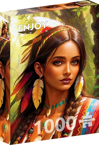 1000 Pieces Jigsaw Puzzle for Adults – Matte Finish, Soft Touch, Sturdy and Unique Pieces, Tight Fit, Vivid Colors, Missing Pieces Service – Beautiful Native Woman Traditional Portrait by ENJOY Puzzle 1000 Pieces Jigsaw Puzzle for Adults – Matte Finish, Soft Touch, Sturdy and Unique Pieces, Tight Fit, Vivid Colors, Missing Pieces Service – Beautiful Native Woman Traditional Portrait by ENJOY Puzzle von Enjoy puzzle