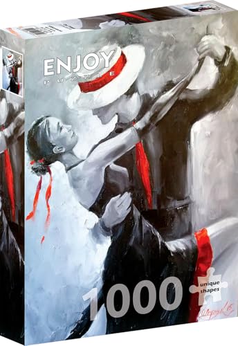 1000 Pieces Jigsaw Puzzle for Adults – Matte Finish, Soft Touch, Sturdy and Unique Pieces, Tight Fit, Vivid Colors, Missing Pieces Service – Couple in Love Dancing Tango Painting – by ENJOY Puzzle 1000 Pieces Jigsaw Puzzle for Adults – Matte Finish, Soft Touch, Sturdy and Unique Pieces, Tight Fit, Vivid Colors, Missing Pieces Service – Couple in Love Dancing Tango Painting – by ENJOY Puzzle von Enjoy puzzle