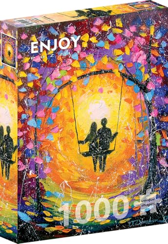 1000 Pieces Jigsaw Puzzle for Adults – Matte Finish, Soft Touch, Sturdy and Unique Pieces, Tight Fit, Vivid Colors, Missing Pieces Service – Couple in Love Swinging in Autumn Forest – by ENJOY Puzzle 1000 Pieces Jigsaw Puzzle for Adults – Matte Finish, Soft Touch, Sturdy and Unique Pieces, Tight Fit, Vivid Colors, Missing Pieces Service – Couple in Love Swinging in Autumn Forest – by ENJOY Puzzle von Enjoy puzzle