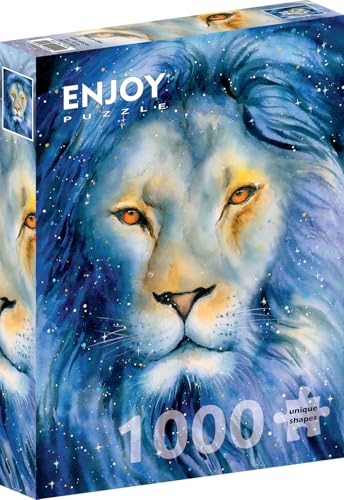 1000 Pieces Jigsaw Puzzle for Adults – Matte Finish, Soft Touch, Sturdy and Unique Pieces, Tight Fit, Vivid Colors, Missing Pieces Service – Portrait of Majestic Lion in Starry Night – by ENJOY Puzzle 1000 Pieces Jigsaw Puzzle for Adults – Matte Finish, Soft Touch, Sturdy and Unique Pieces, Tight Fit, Vivid Colors, Missing Pieces Service – Portrait of Majestic Lion in Starry Night – by ENJOY Puzzle von Enjoy puzzle