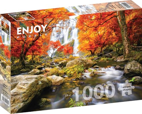 ENJOY-1245 - Wasserfall im Herbst, Puzzle, 1000 Teile von Enjoy puzzle