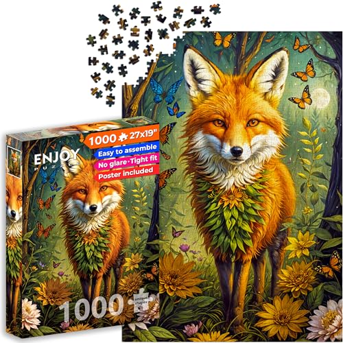 1000 Teile Puzzle – Tierkollektion – von ENJOY Puzzle (Verzauberter Fuchs) von Enjoy puzzle