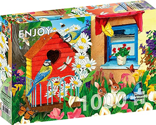 ENJOY-1913 - Birdhouse Garden, Puzzle, 1000 Teile von Enjoy puzzle