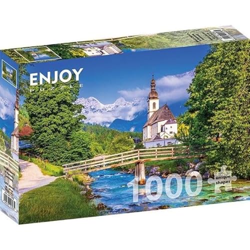 ENJOY-1323 - Kleine Kirche in Ramsau, Deutschland, Puzzle, 1000 Teile von Enjoy puzzle