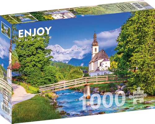 ENJOY-1323 - Kleine Kirche in Ramsau, Deutschland, Puzzle, 1000 Teile von Enjoy puzzle